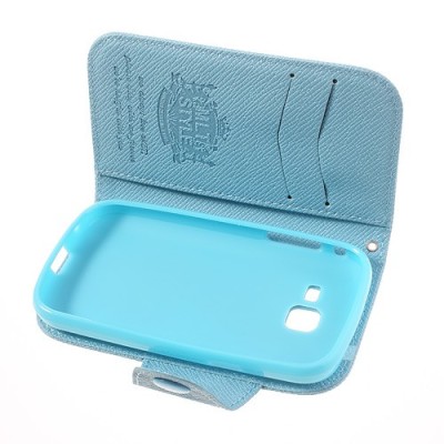 MLT atvēramais Samsung Galaxy Trend Lite S7390 (S7392) zils maciņš / Vacins.lv