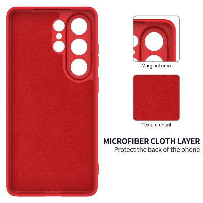 "Shell" cieta silikona (TPU) apvalks - sarkans (Galaxy S26 Ultra)