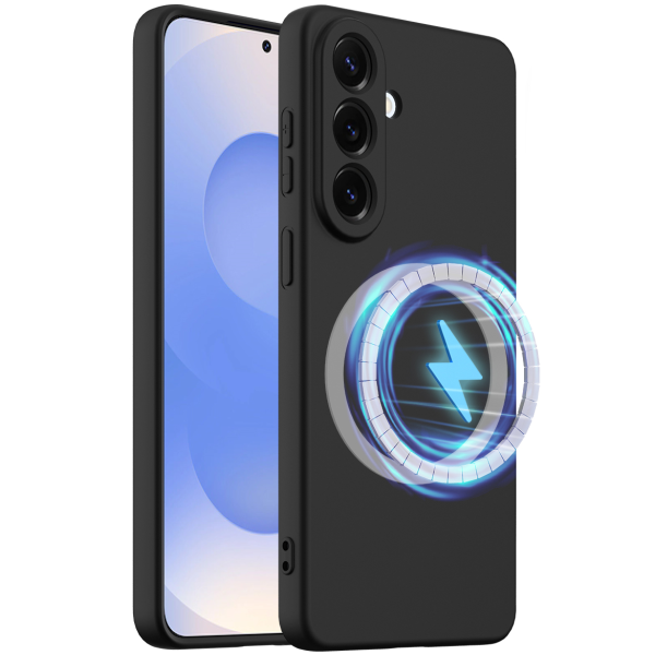 "Shell" MagSafe cieta silikona (TPU) apvalks - melns (Galaxy S26)