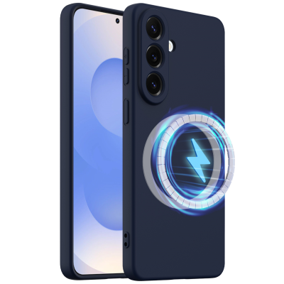 "Shell" MagSafe cieta silikona (TPU) apvalks - tumši zils (Galaxy S26)