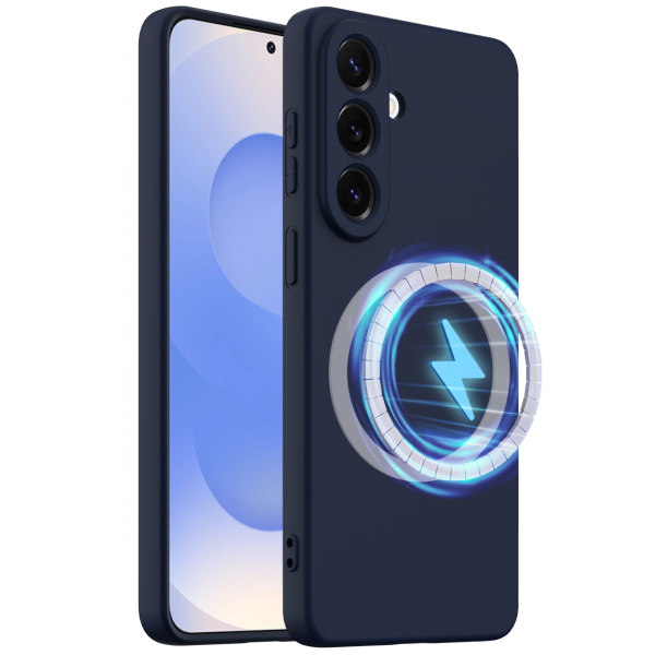 "Shell" MagSafe cieta silikona (TPU) apvalks - tumši zils (Galaxy S26)