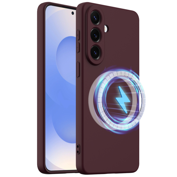 "Shell" MagSafe cieta silikona (TPU) apvalks - bordo (Galaxy S26)