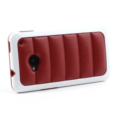 „Infisens“ Hybrid Bumper HTC One M7 raudonas dėklas (Dėkliukas) / Priedai.lt