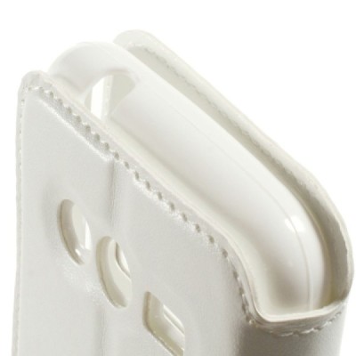 Roar Noble atverčiamas Samsung Galaxy Trend 2 G313 baltas odinis dėklas / Priedai.lt