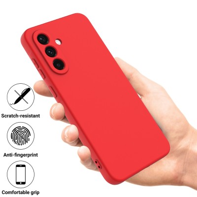 "Shell" hard silicone (TPU) case - red (Galaxy S26+)