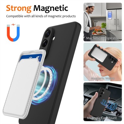 "Shell" MagSafe Kõva silikoon (TPU) ümbris - must (Galaxy A57)