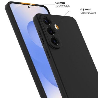 „Shell“ MagSafe kieto silikono (TPU) dėklas - juodas (Galaxy A57)