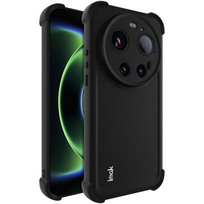"Imak" tugevdatud turvalisus Airbag kõva silikoon matt (TPU) ümbris - must (Xiaomi 17 Ultra)