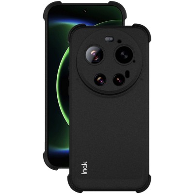„Imak“ sustiprintos apsaugos Airbag kieto silikono matinis (TPU) dėklas - juodas (Xiaomi 17 Ultra)