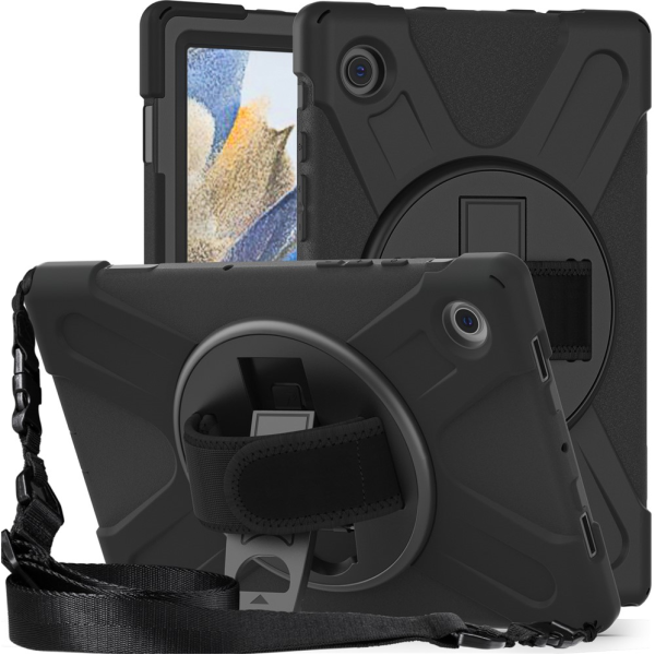 Sustiprintos apsaugos (360°) dėklas - juodas (Galaxy Tab A8 10.5 2021)