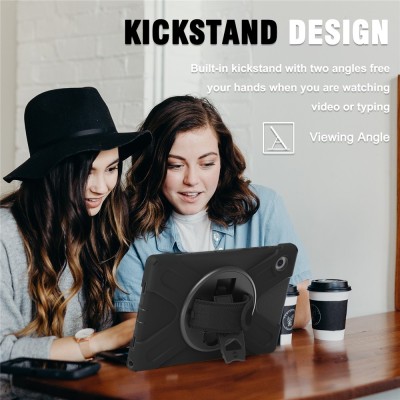 Pastiprinātas aizsardzības (360°) apvalks - melns (Galaxy Tab A8 10.5 2021)