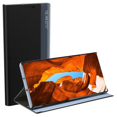 "Baoshi" Side Line flip book case cover - black (Galaxy S26 Ultra)