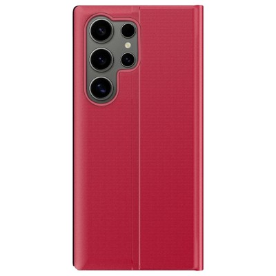 "Baoshi" Side Line atvērams maciņš - sarkans (Galaxy S26 Ultra)