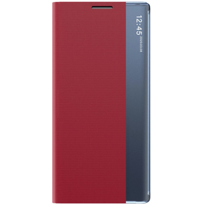 "Baoshi" Side Line flip book case cover - Red (Galaxy S26)