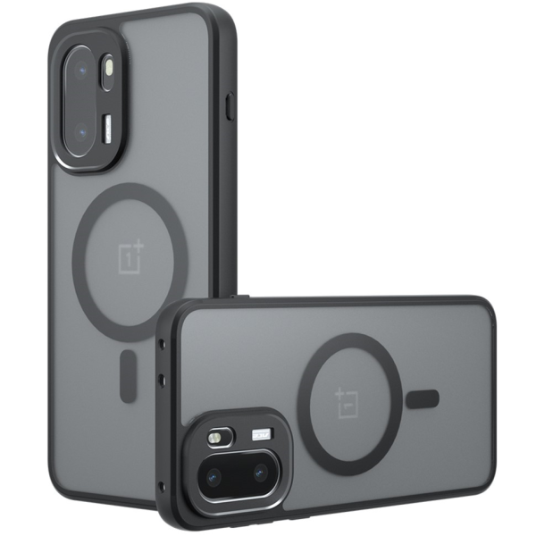 „Mofan“ MagSafe matinis kieto silikono (TPU) dėklas - juodas (OnePlus 15R / Ace 6T / Ace 6)