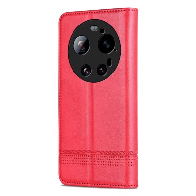 "AZNS" Retro atvērams maciņš - sarkans (Xiaomi 17 Ultra)