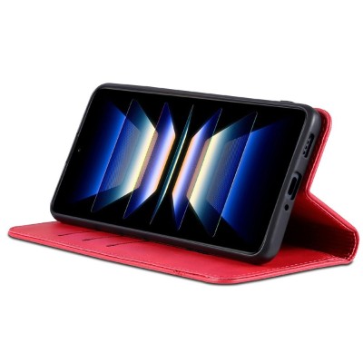 "AZNS" Retro flip book case - Red (Xiaomi 17 Ultra)