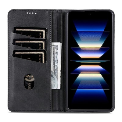 "AZNS" Retro atvērams maciņš - melns (Xiaomi 17 Ultra)