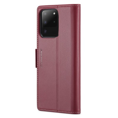 "CaseMe" Leather tahke kaaned - burgundia (Galaxy S20 Ultra)