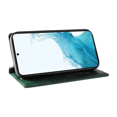 "YIKATU" Split atvērams maciņš - zaļš (Galaxy S22 5G)