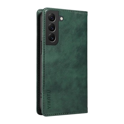 "YIKATU" Split atvērams maciņš - zaļš (Galaxy S22 5G)