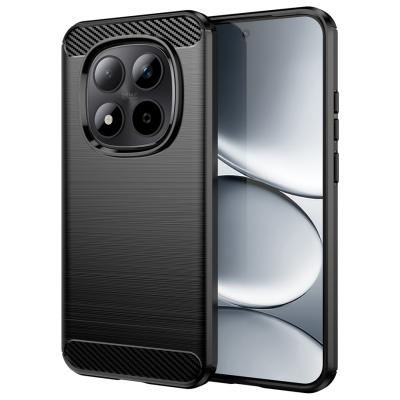 "AILES" Carbon cieta silikona (TPU) apvalks - melns (Redmi Note 15 Pro 5G)