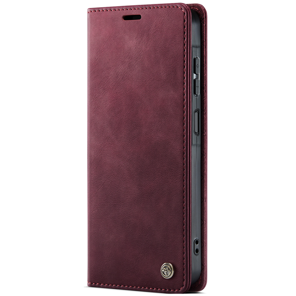 „CaseMe“ Retro Skin atverčiamas dėklas - bordo (Galaxy S26 Ultra)