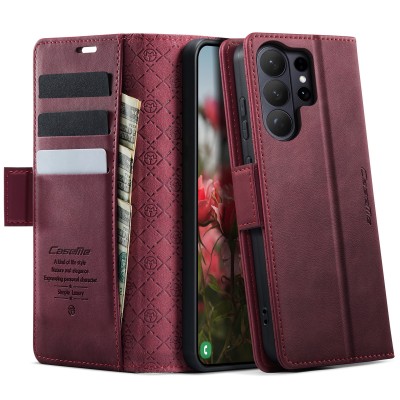 „CaseMe“ Retro Skin Case - burgundy (Galaxy S26 Ultra)