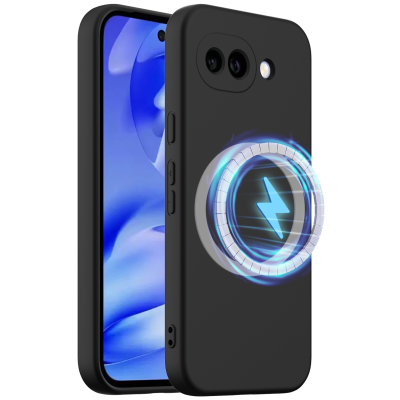 "Shell" MagSafe cieta silikona (TPU) apvalks - melns (Pixel 10a)