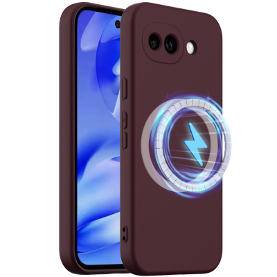 "Shell" MagSafe cieta silikona (TPU) apvalks - bordo (Pixel 10a)