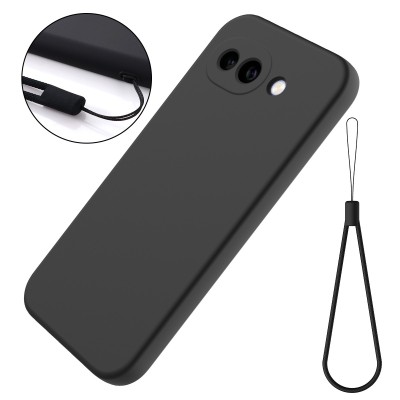"Shell" hard silicone (TPU) case - black (Pixel 10a)