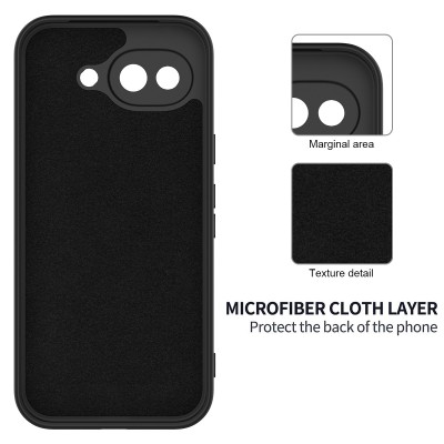 "Shell" kõva silikoon (TPU) ümbris – must (Pixel 10a)