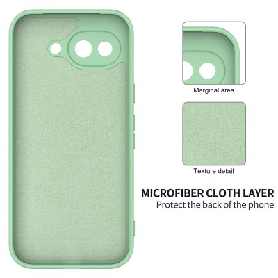 "Shell" hard silicone (TPU) case - green (Pixel 10a)