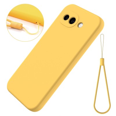 "Shell" hard silicone (TPU) case - yellow (Pixel 10a)