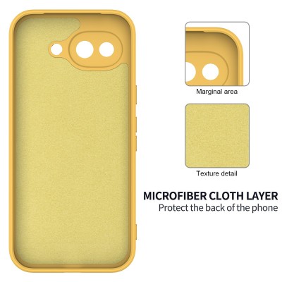 "Shell" hard silicone (TPU) case - yellow (Pixel 10a)