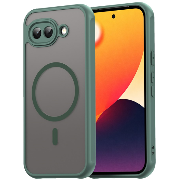 "Mofan" MagSafe matēts cieta silikona (TPU) apvalks - zaļš (Pixel 10a)