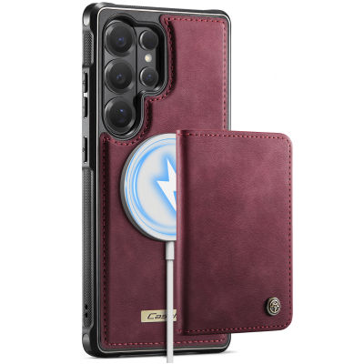 „CASEME“ Wallet dėklas - bordo (Galaxy S26 Ultra)