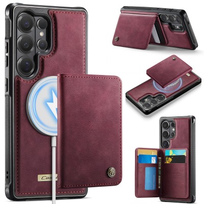 „CASEME“ Wallet dėklas - bordo (Galaxy S26 Ultra)