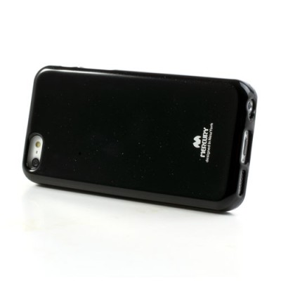 „Mercury“ Color kieto silikono (TPU) juodas Apple iPhone 5C dėklas (dėkliukas) / Priedai.lt