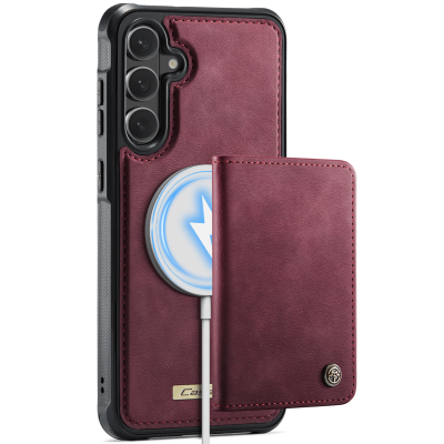 „CASEME“ Wallet apvalks - bordo (Galaxy S26)
