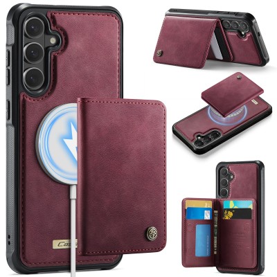 „CASEME“ Wallet apvalks - bordo (Galaxy S26)