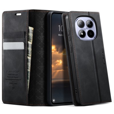 „CaseMe“ Retro Skin atverčiamas dėklas - juodas (Redmi Note 15 Pro 5G)