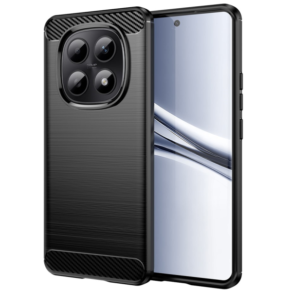 "AILES" Carbon kõva silikoon (TPU) ümbris – must (Redmi Note 15 5G / Redmi Note 15 4G / Poco M8)
