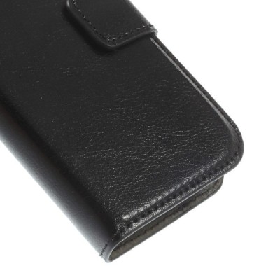 Samsung Galaxy Trend 2 G313 atverčiamas juodas odinis dėklas - piniginė / Priedai.lt