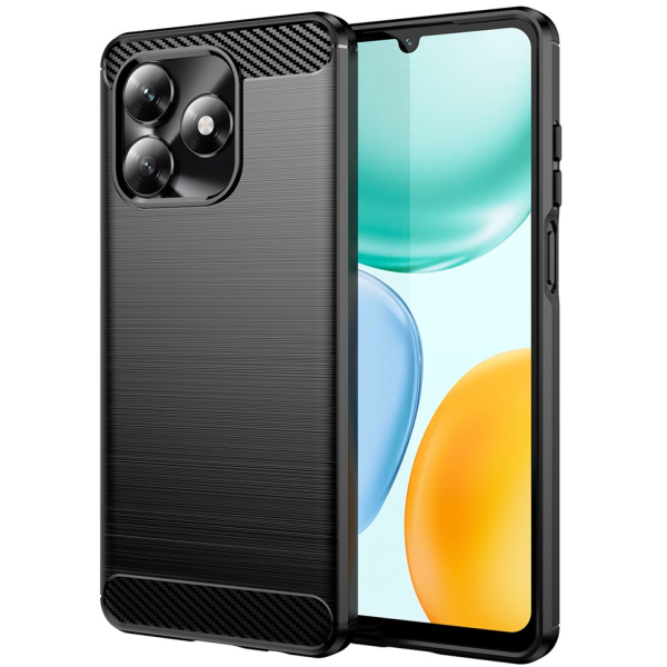 "AILES" Carbon cieta silikona (TPU) apvalks - melns (Honor X5c 4G)