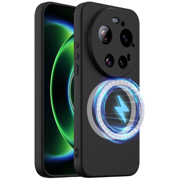 "Shell" MagSafe cieta silikona (TPU) apvalks - melns (Xiaomi 17 Ultra)