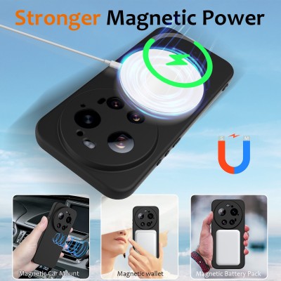 „Shell“ MagSafe kieto silikono (TPU) dėklas - juodas (Xiaomi 17 Ultra)