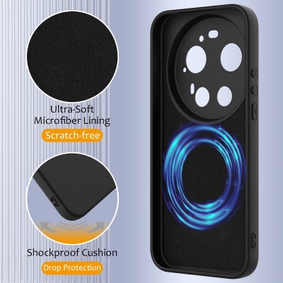 „Shell“ MagSafe kieto silikono (TPU) dėklas - juodas (Xiaomi 17 Ultra)