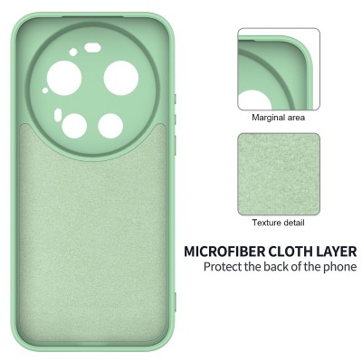 „Shell“ kieto silikono (TPU) dėklas - žalias (Xiaomi 17 Ultra)