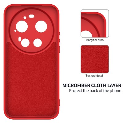 "Shell" cieta silikona (TPU) apvalks - sarkans (Xiaomi 17 Ultra)